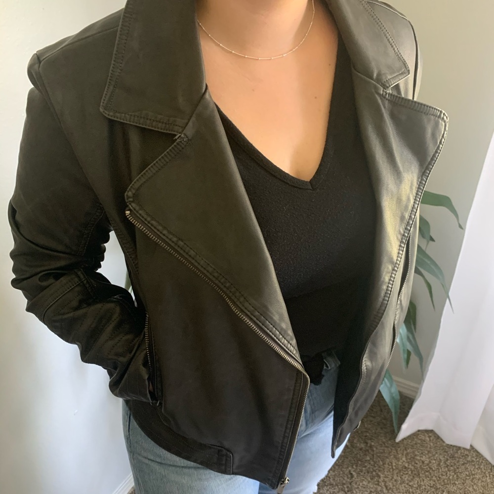 Universal Thread charcoal faux leather jacket